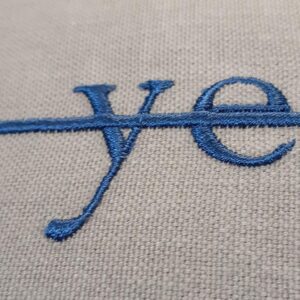 Embroidery on a pillow